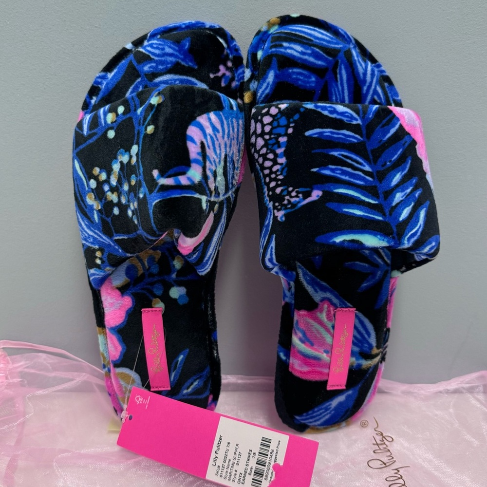 Lilly Pulitzer slippers 7-8, NWT